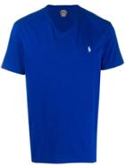Polo Ralph Lauren Embroidered Logo V-neck T-shirt - Blue