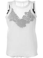 Sacai Lace Detail Top, Women's, Size: 3, White, Cotton/nylon/polyester/cupro