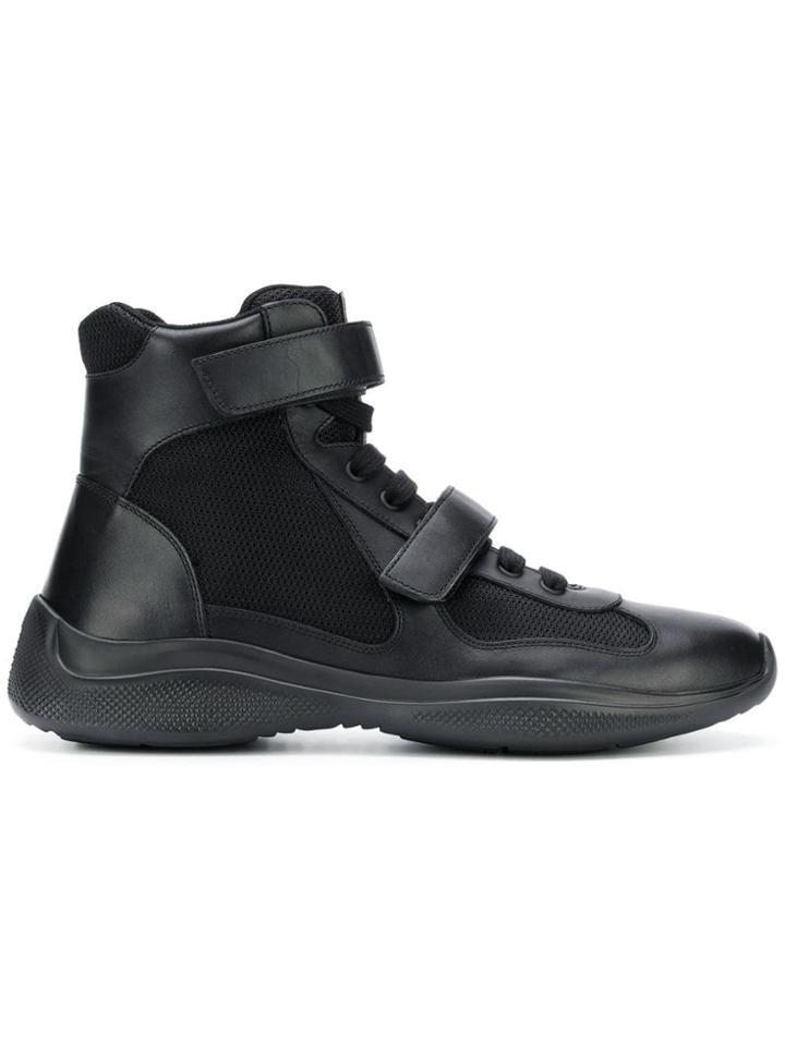 Prada Laceless Almond Toe Boots - Black