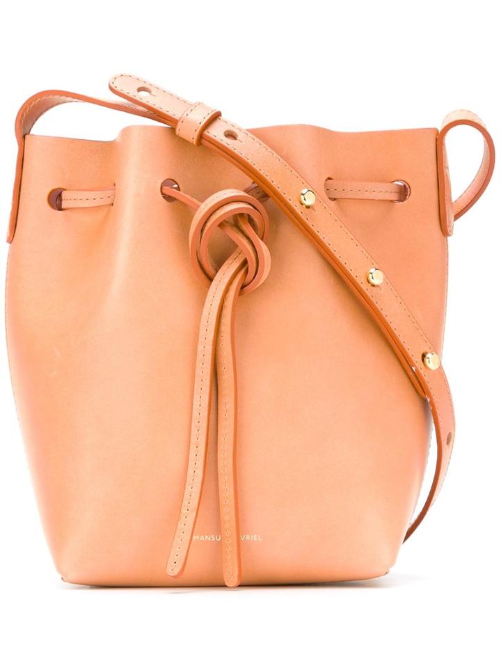 Mansur Gavriel - Bucket Shoulder Bag - Women - Calf Leather - One Size, Nude/neutrals, Calf Leather
