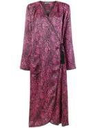 Alessandra Rich Oversized Wrap Dress - Pink & Purple