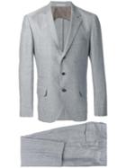 Brunello Cucinelli Two-piece Formal Suit, Men's, Size: 52, Grey, Linen/flax/virgin Wool/silk/cupro