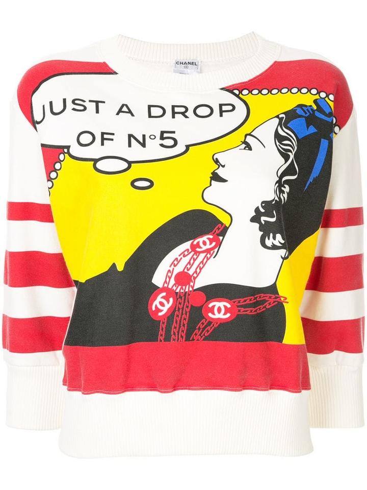 Chanel Pre-owned Printed Sweatshirt - White