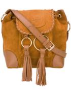 See By Chloé Polly Shoulder Bag, Women's, Brown, Cotton/calf Leather/calf Suede