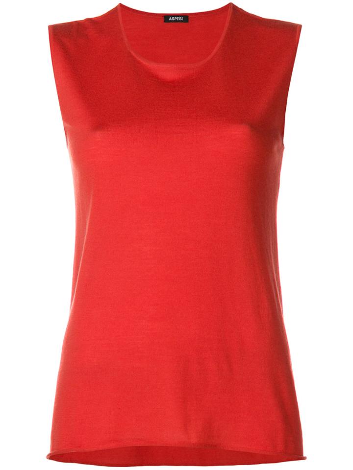Aspesi Sleeveless Knit Top - Red