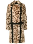 Giambattista Valli Leopard Print Fur Coat - Brown