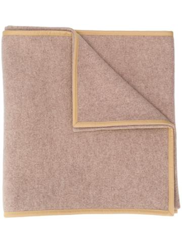 Kassl Editions Pipe-trimmed Scarf - Neutrals