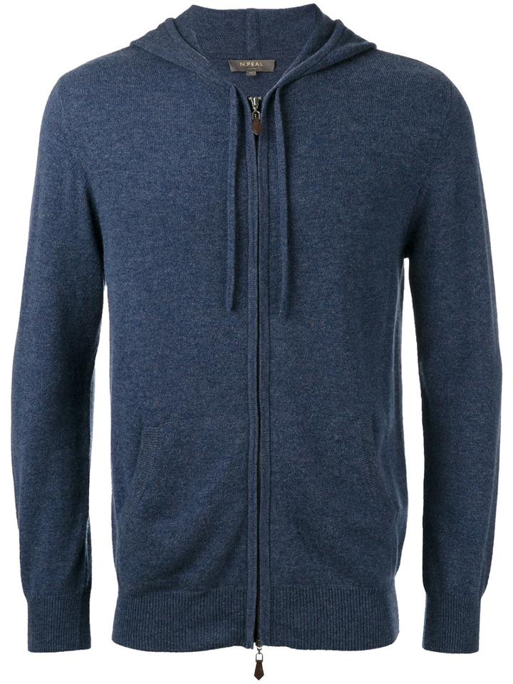 N.peal Zip Up Hoodie, Men's, Size: Large, Blue, Cashmere