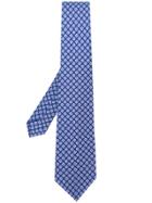 Kiton Square Pattern Tie - Blue