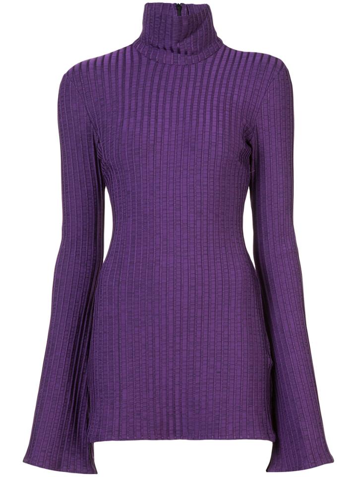 Ellery Flared Sleeve Sweater - Pink & Purple