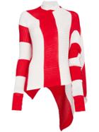 Marques'almeida Asymmetric Stripe Jumper - Red
