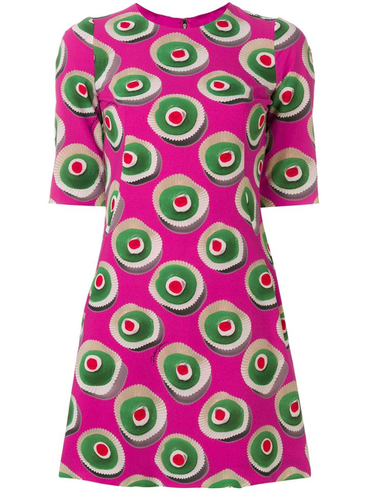 Dolce & Gabbana St. Cassate Mini Dress - Pink & Purple
