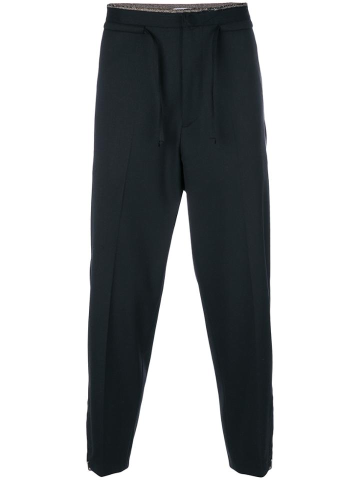Oamc Cropped Trousers - Blue