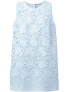 Ermanno Scervino Embroidered Lace Mini Dress, Women's, Size: 44, Blue, Cotton/spandex/elastane/silk