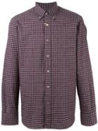 Canali Slim-fit Checked Shirt, Men's, Size: Xxl, Pink/purple, Cotton