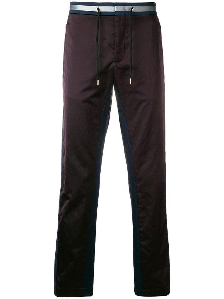 Paul Smith Contrast Side Stripe Trousers - Red