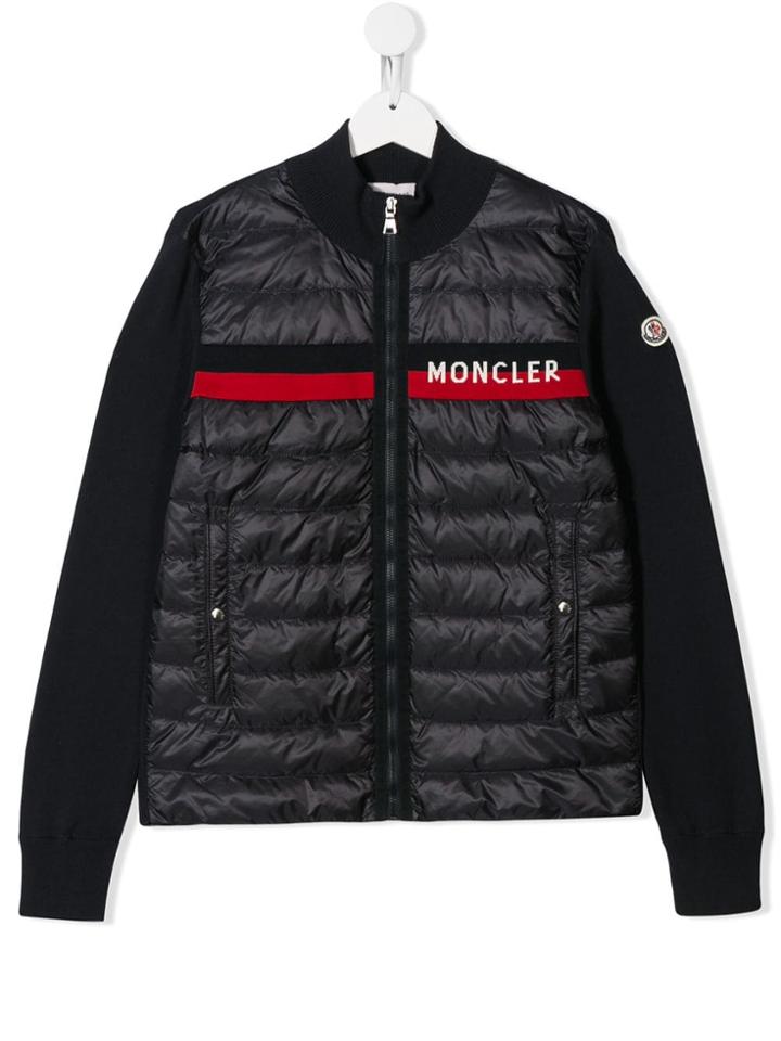 Moncler Kids Down Panel Jacket - Blue