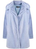 Styland Oversized Faux Fur Coat - Blue