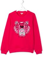 Kenzo Kids Tiger Sweatshirt, Girl's, Size: 14 Yrs, Pink/purple
