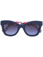 Fendi - Granite Print Sunglasses - Unisex - Acetate - One Size, Blue, Acetate