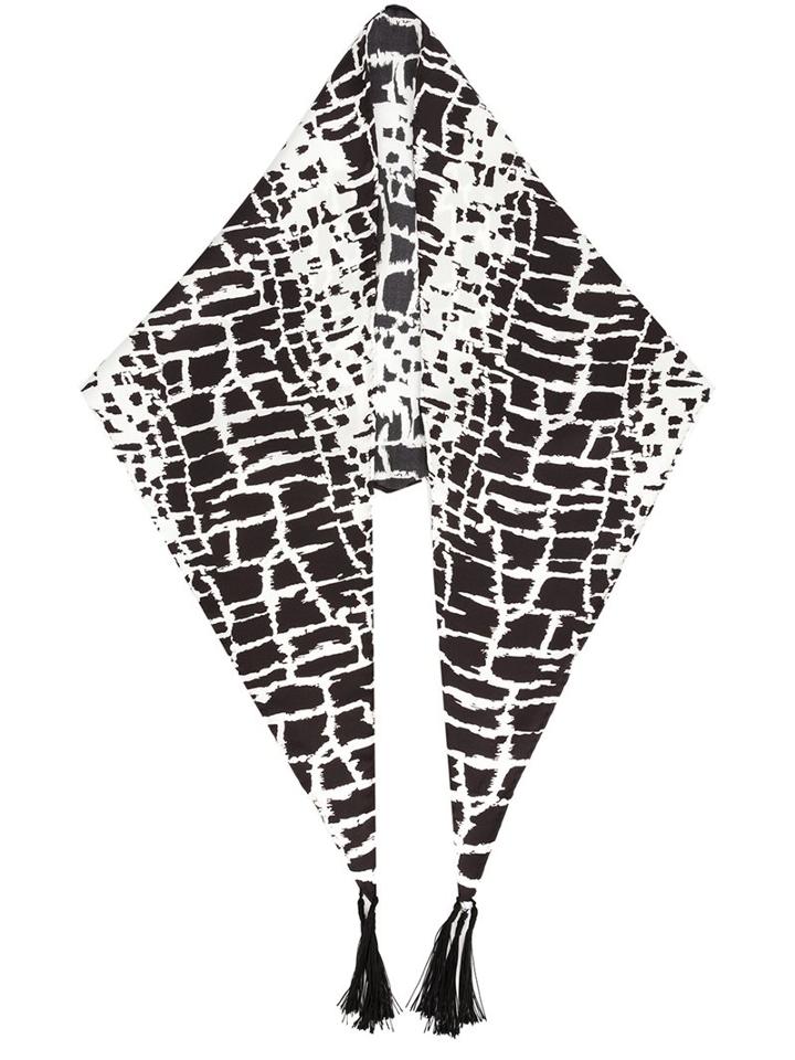 Haider Ackermann Printed Scarf, Men's, White, Acetate