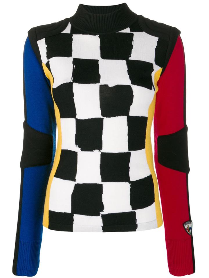 Rossignol Colour Block Checkered Sweatshirt - Black