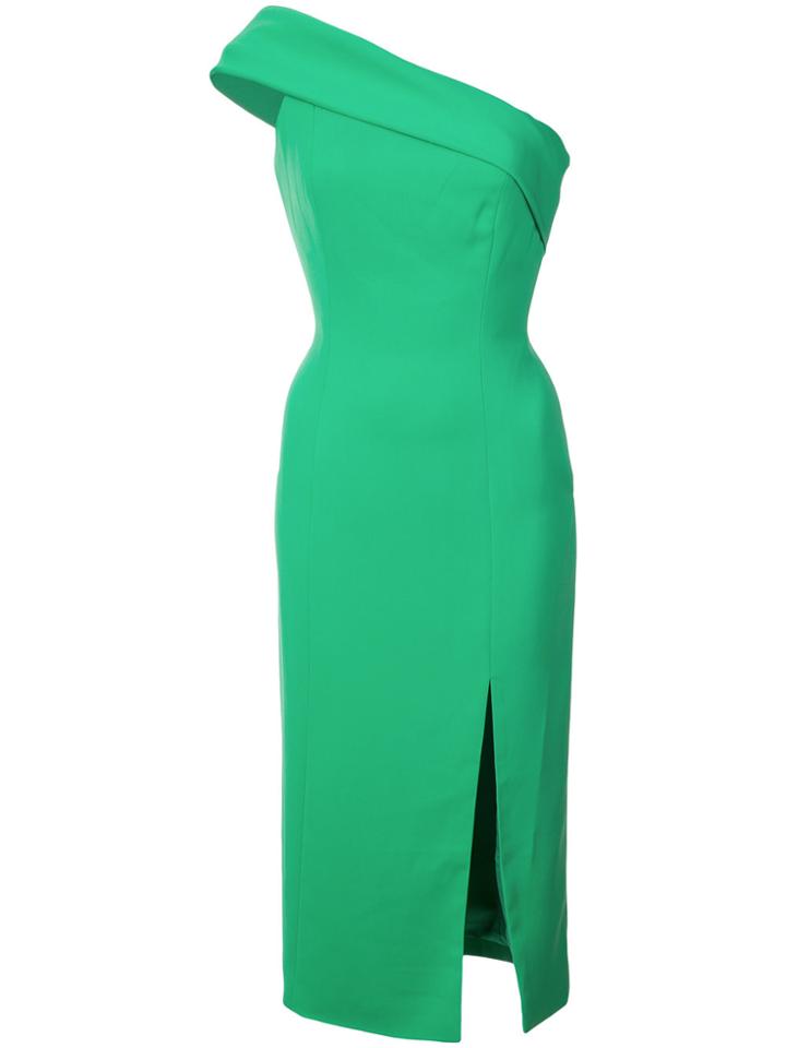 Jay Godfrey One-shoulder Slit Dress - Green