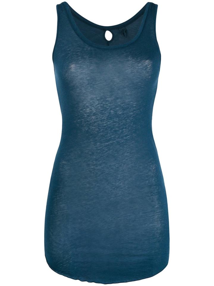 Humanoid Scoop Neck Tank Top - Blue