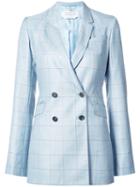 Gabriela Hearst - Double Breasted Check Blazer - Women - Silk/wool - 40, Blue, Silk/wool