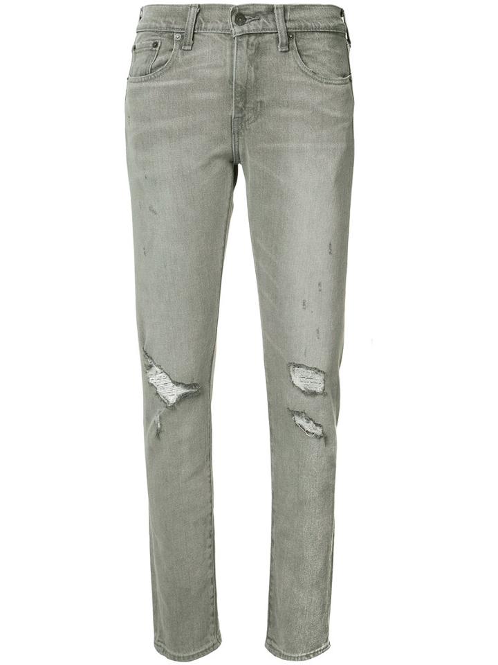 Levi's Straight-leg Jeans, Women's, Size: 28, Grey, Cotton/spandex/elastane