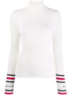 Gaelle Bonheur Roll-neck Fitted Sweater - Neutrals