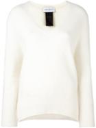 Christian Wijnants V-neck Jumper, Women's, Size: Medium, White, Nylon/spandex/elastane/mohair/alpaca