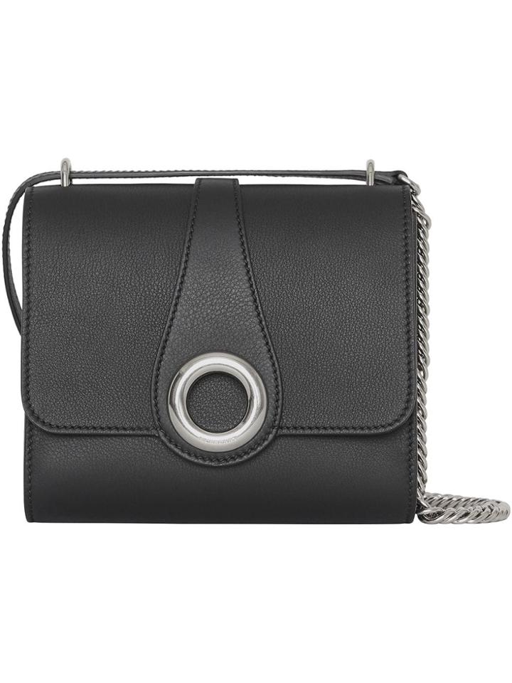 Burberry The Leather Grommet Detail Crossbody Bag - Black