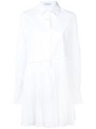Tome Pleated Long-sleeve Shirt - White