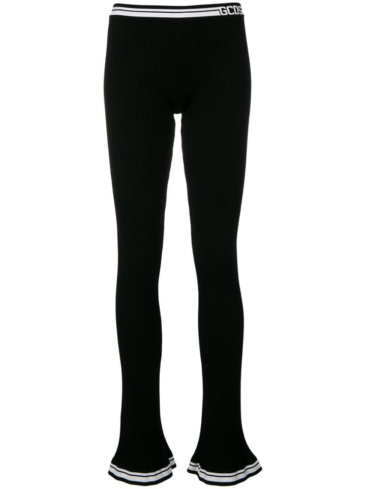 Gcds Flared Fitted Trousers - Black