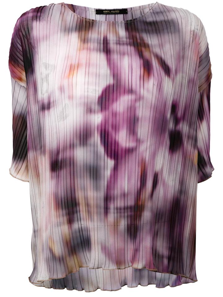 Ermanno Gallamini - Printed Top - Women - Polyester - L, Pink/purple, Polyester