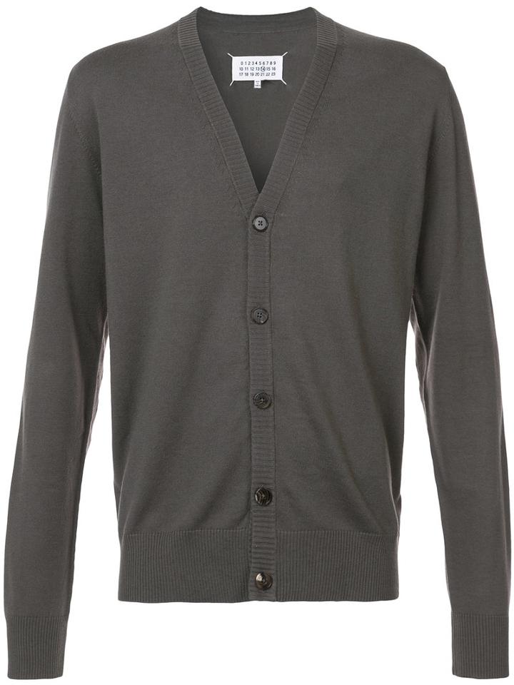 Classic Knitted Cardigan - Men - Cotton - L, Green, Cotton, Maison Margiela