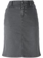 Closed Straight Denim Skirt, Women's, Size: 27, Grey, Cotton/spandex/elastane