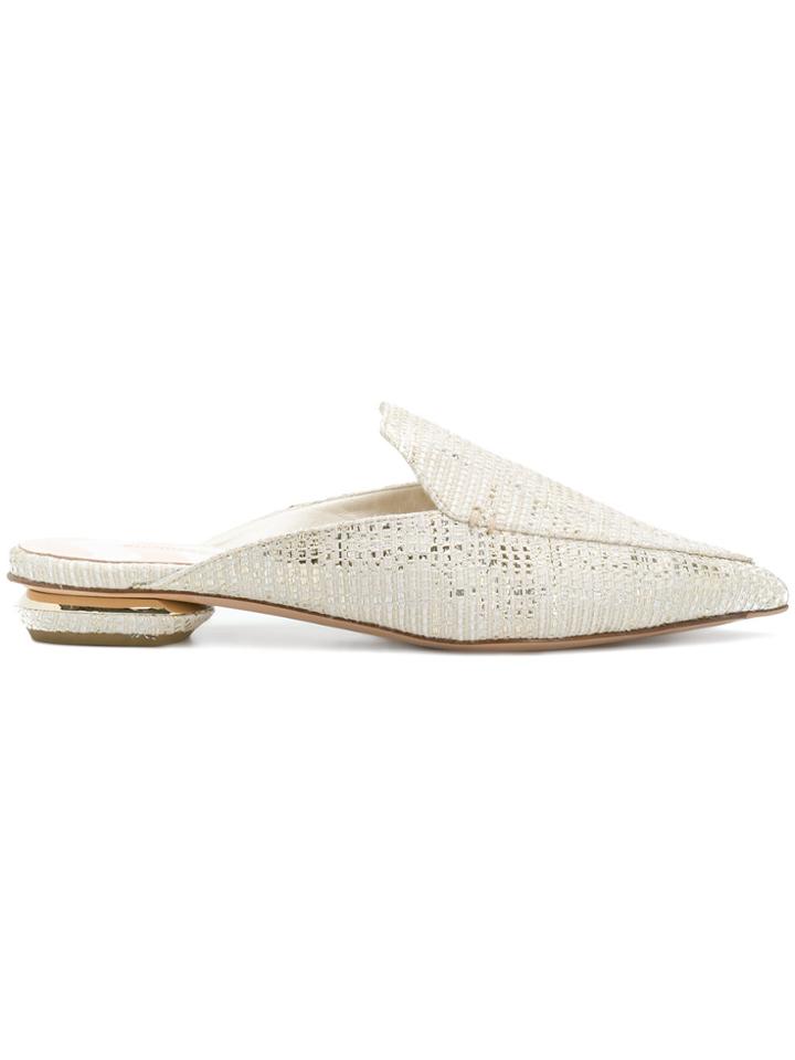 Nicholas Kirkwood Beya Flat Mules - Nude & Neutrals