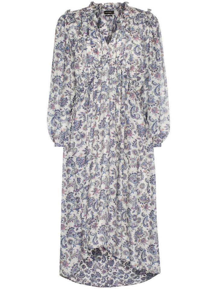 Isabel Marant Norja Paisley Print Midi Dress - Blue