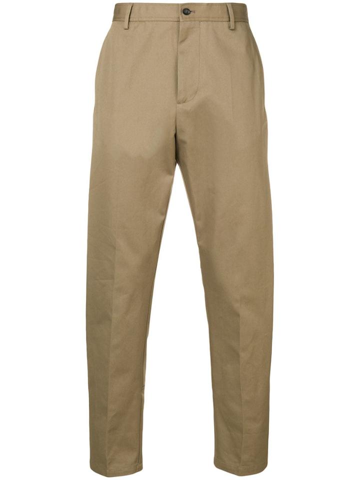 Valentino Vltn Straight-leg Trousers - Neutrals