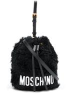 Moschino Furry Satchel Bag - Black