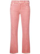 7 For All Mankind Cropped Jeans - Pink & Purple