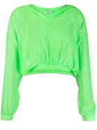 Styland Cropped Hoodie - Green