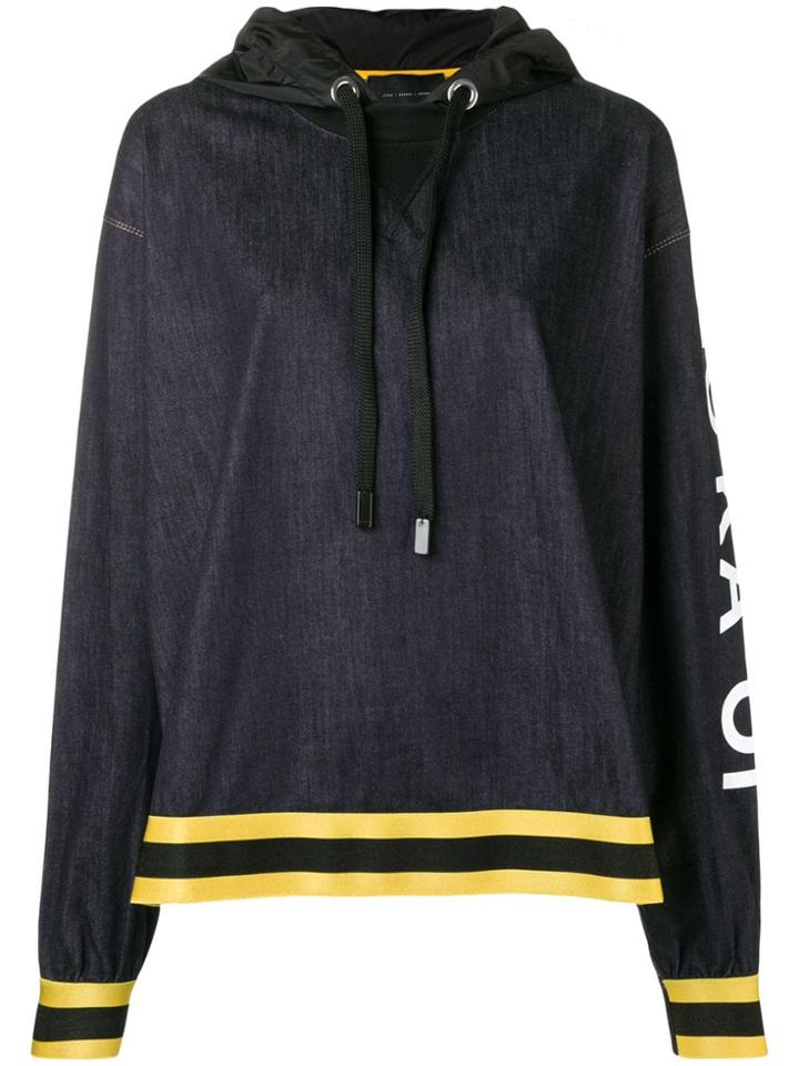 No Ka' Oi Logo Sleeve Hoodie - Blue