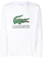Lacoste Logo Print Sweatshirt - White