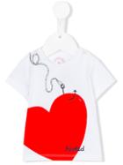 Burberry Kids - Hooked Heart Print T-shirt - Kids - Cotton - 6 Mth, White