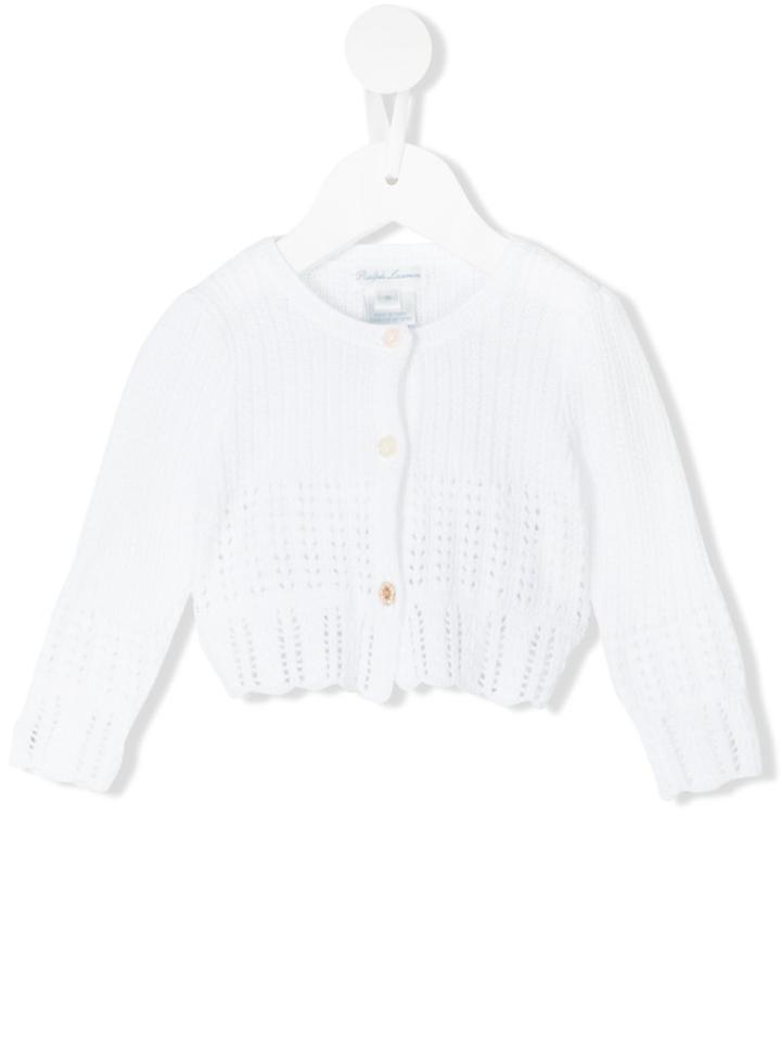 Ralph Lauren Kids - Buttoned Cardigan - Kids - Cotton - 18 Mth, White