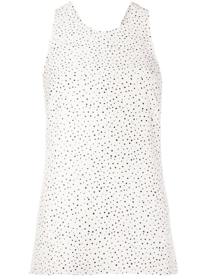 Grey Jason Wu Polka Dot Tank Top, Women's, Size: 0, White, Silk
