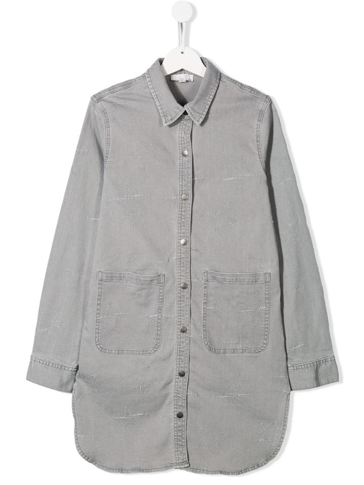 Stella Mccartney Kids Teen Stars Denim Dress - Grey